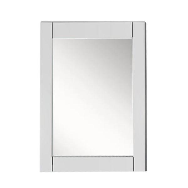 28 WOOD FRAME MIRROR IN WHITE. Picture 2