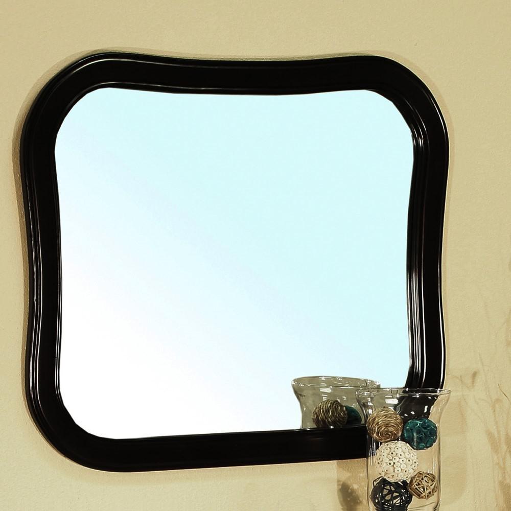 Solid wood frame mirror-black. Picture 1