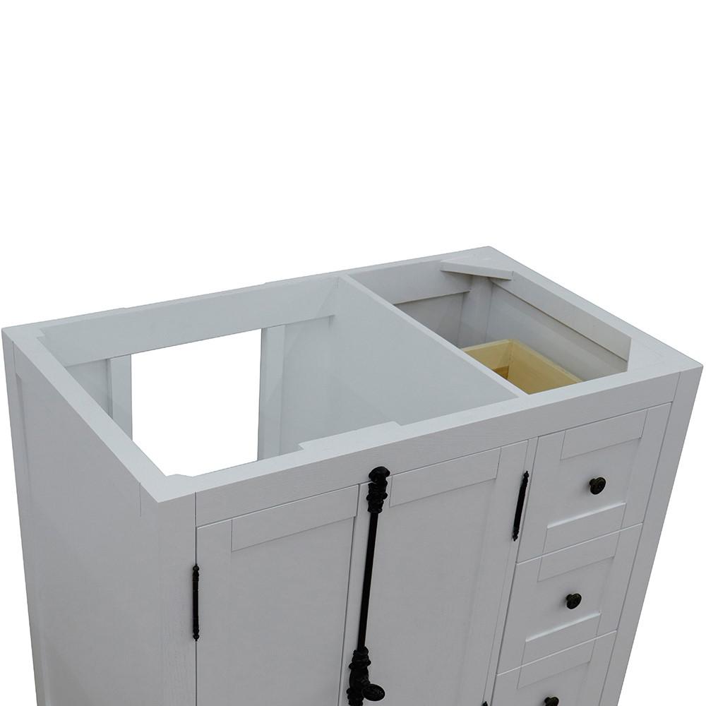 36 Single vanity in Glacier Ash finish - cabinet only - Left doors. Picture 5