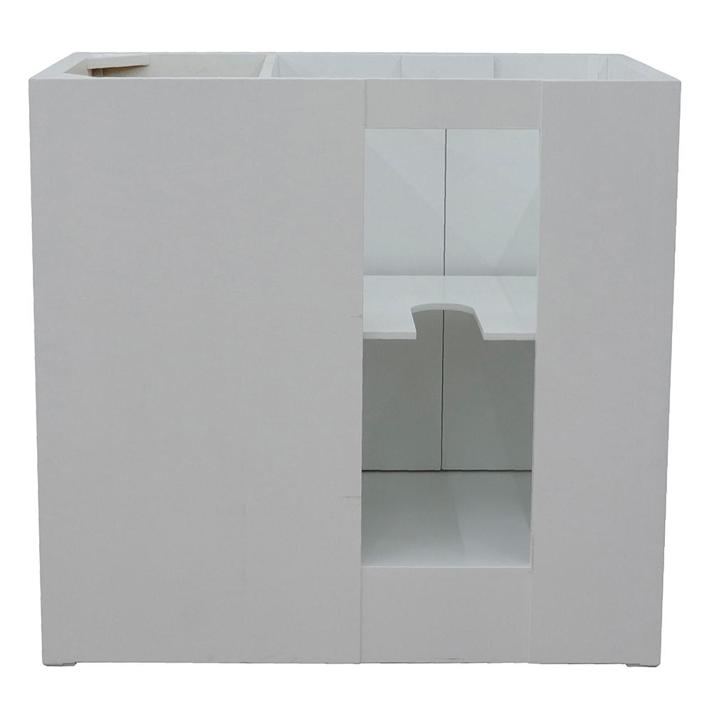 36 Single vanity in Glacier Ash finish - cabinet only - Left doors. Picture 6