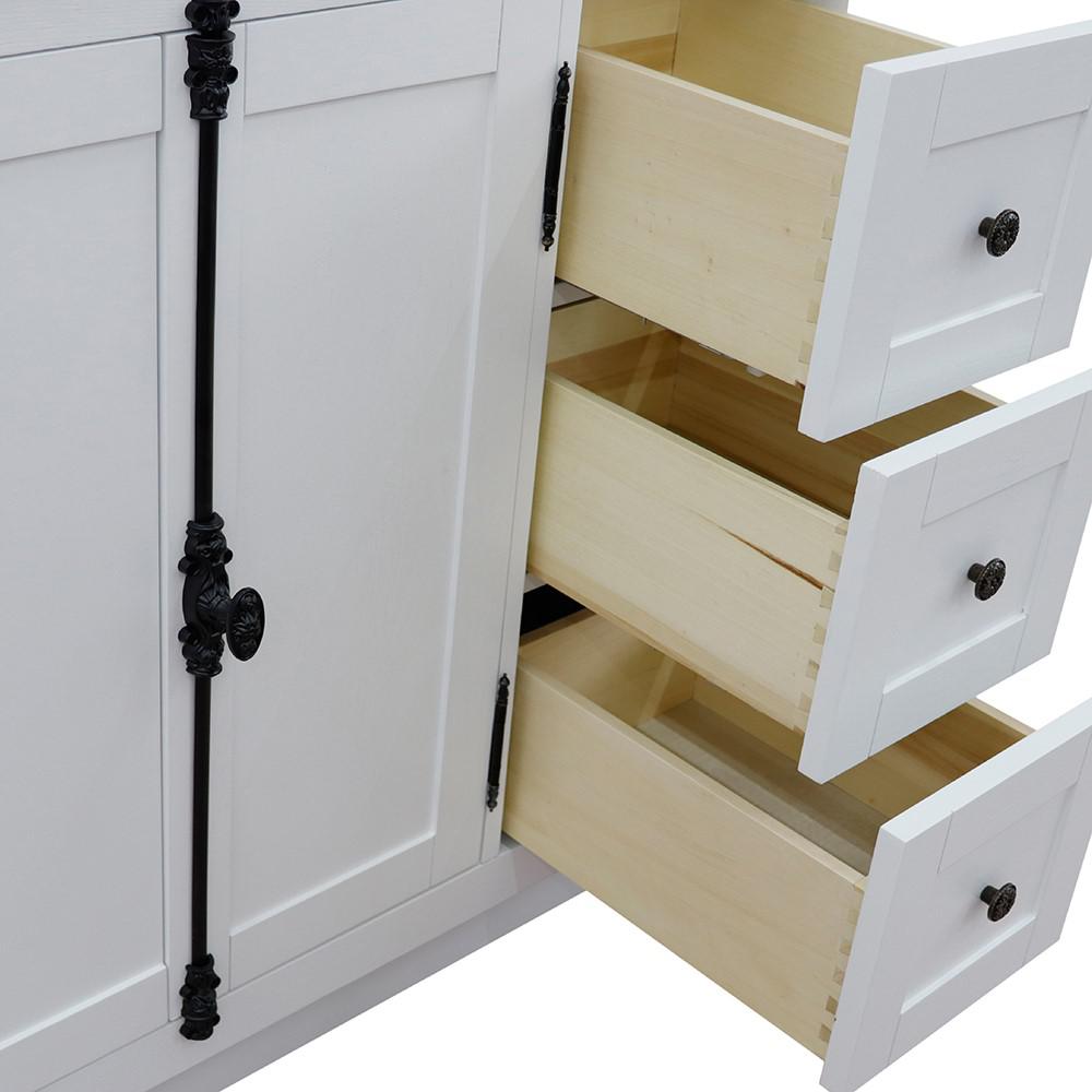 36 Single vanity in Glacier Ash finish - cabinet only - Left doors. Picture 1