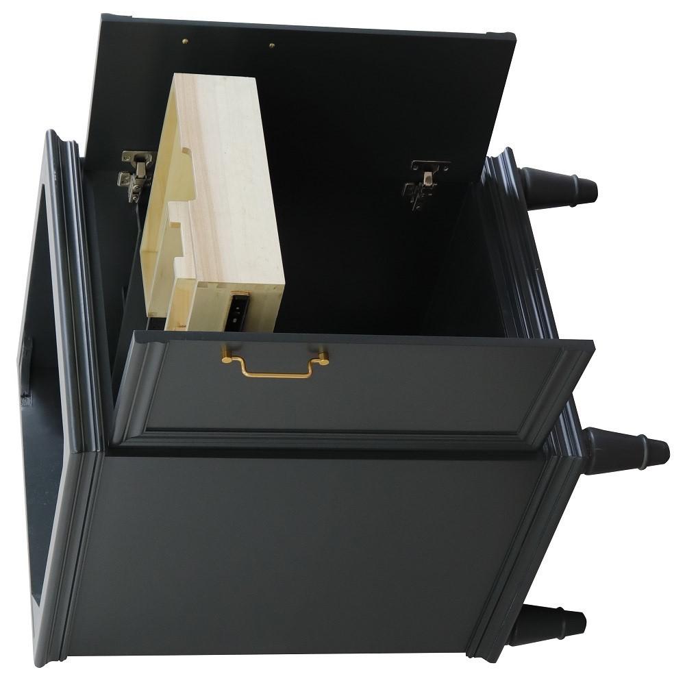 24 Single vanity in Dark Gray finish- cabinet only. Picture 2