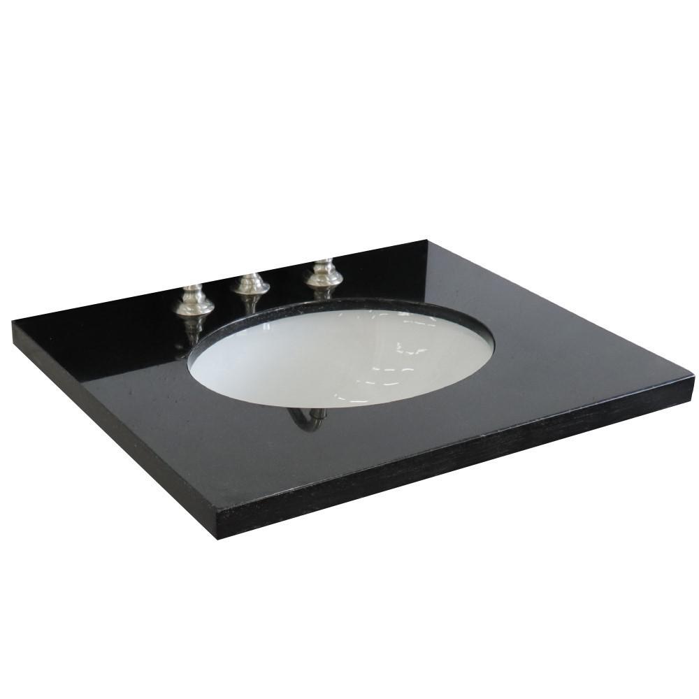 25 Black galaxy granite top with oval sink. Picture 2