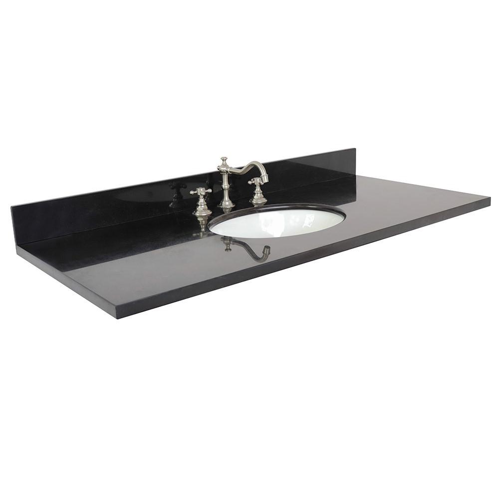 49 Black galaxy granite top with oval sink. Picture 2