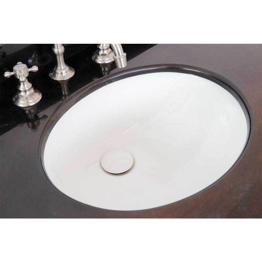 49 Black galaxy granite top with oval sink. Picture 1