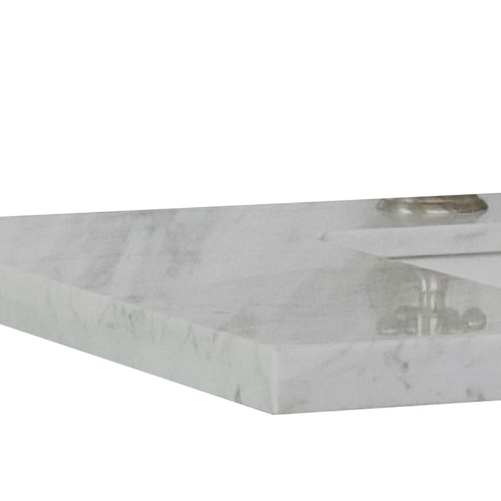 43 White Carrara countertop and single rectangle left sink. Picture 6