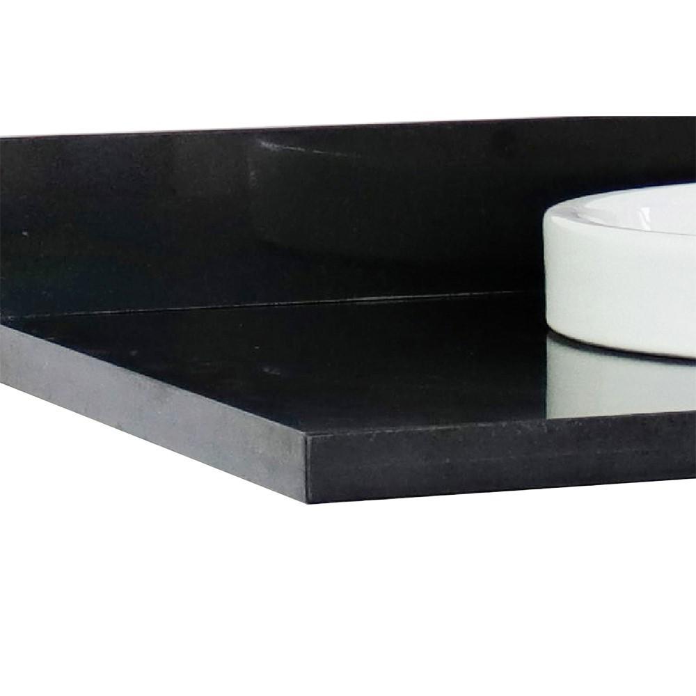 31 Black galaxy granite top with round sink. Picture 3