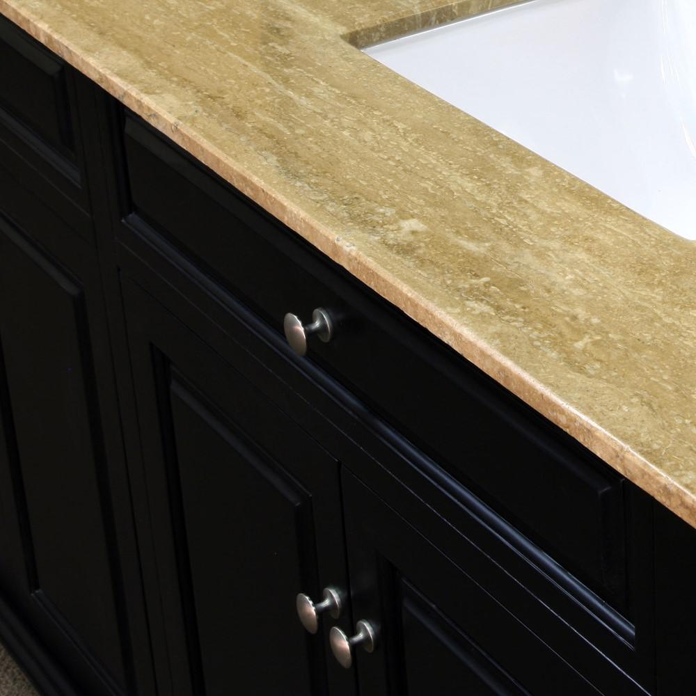 62 in Double sink vanity-wood-ebony. Picture 5