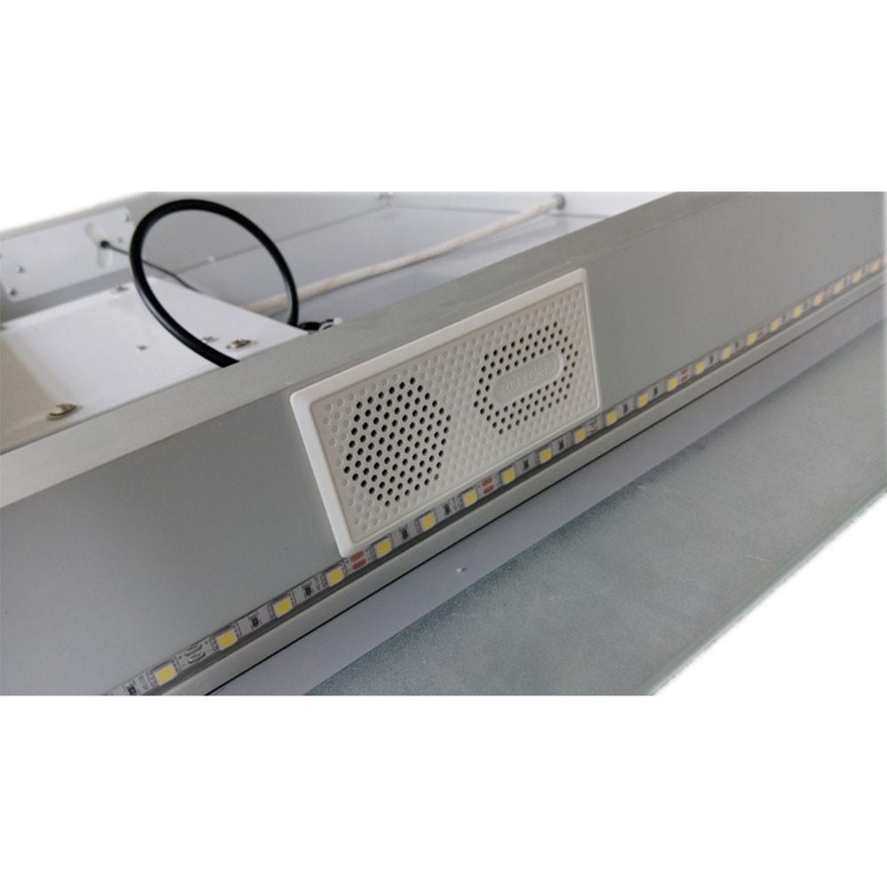 30 in. Rectangular LED Bordered Illuminated Mirror with Bluetooth Speakers. Picture 4