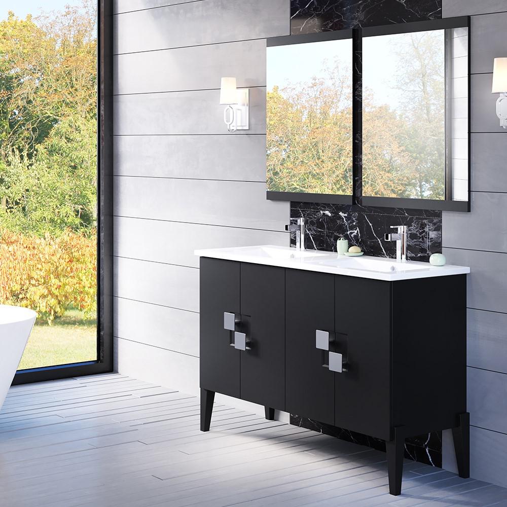 48 in Double sink vanity-wood walnut. Picture 2