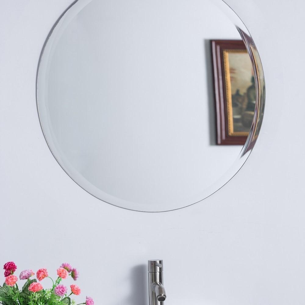 22 in. Round Frameless Mirror. Picture 1