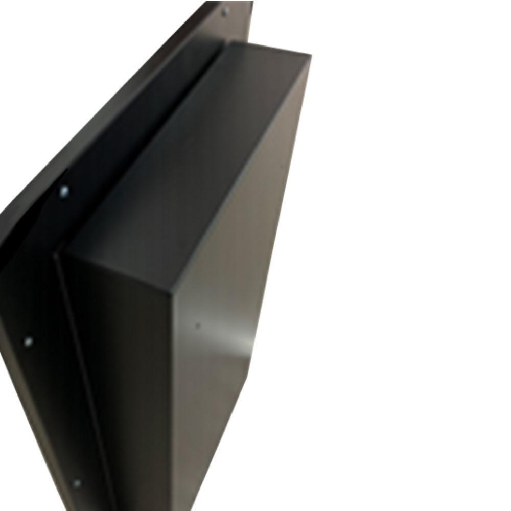 Rectangular Metal Frame Medicine Cabinet in Matte Black. Picture 4