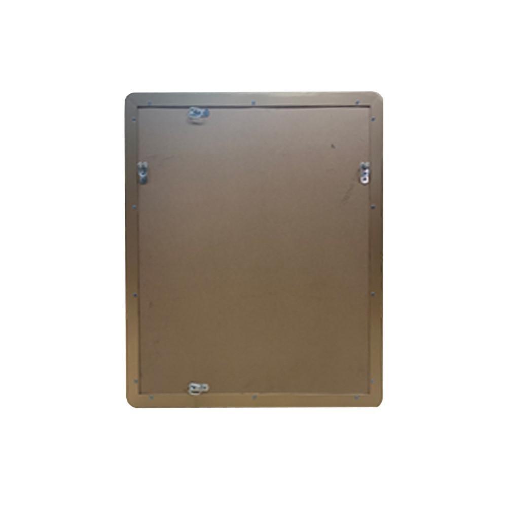 Rectangular Metal Frame Mirror in Brushed Gold. Picture 4
