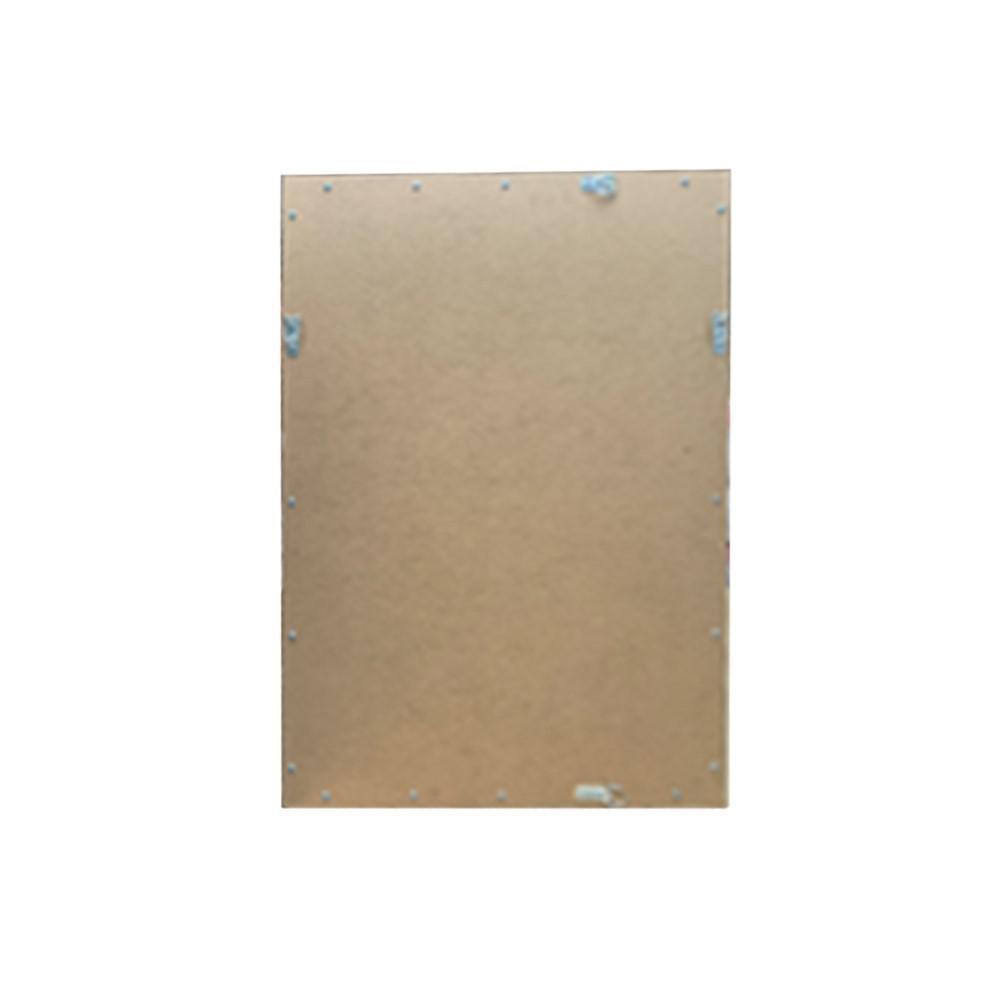 Rectangular Metal Frame Mirror in Brushed Silver. Picture 4