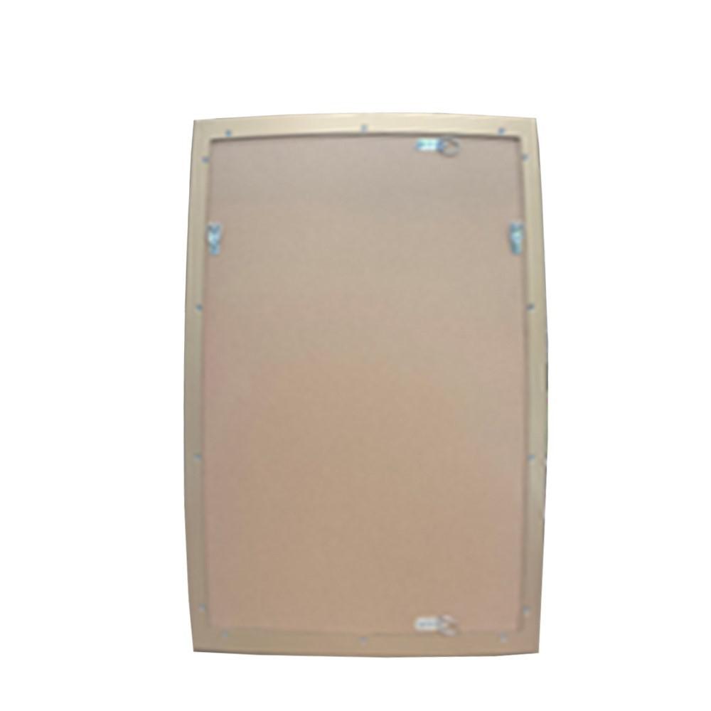 Rectangular Metal Frame Mirror in Brushed Gold. Picture 3