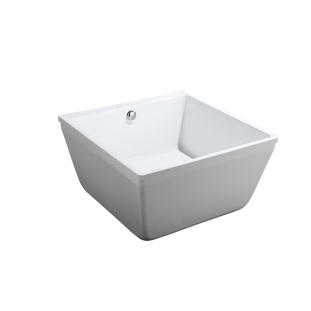 Bologna 47 inch Freestanding Bathtub in Glossy White. Picture 1