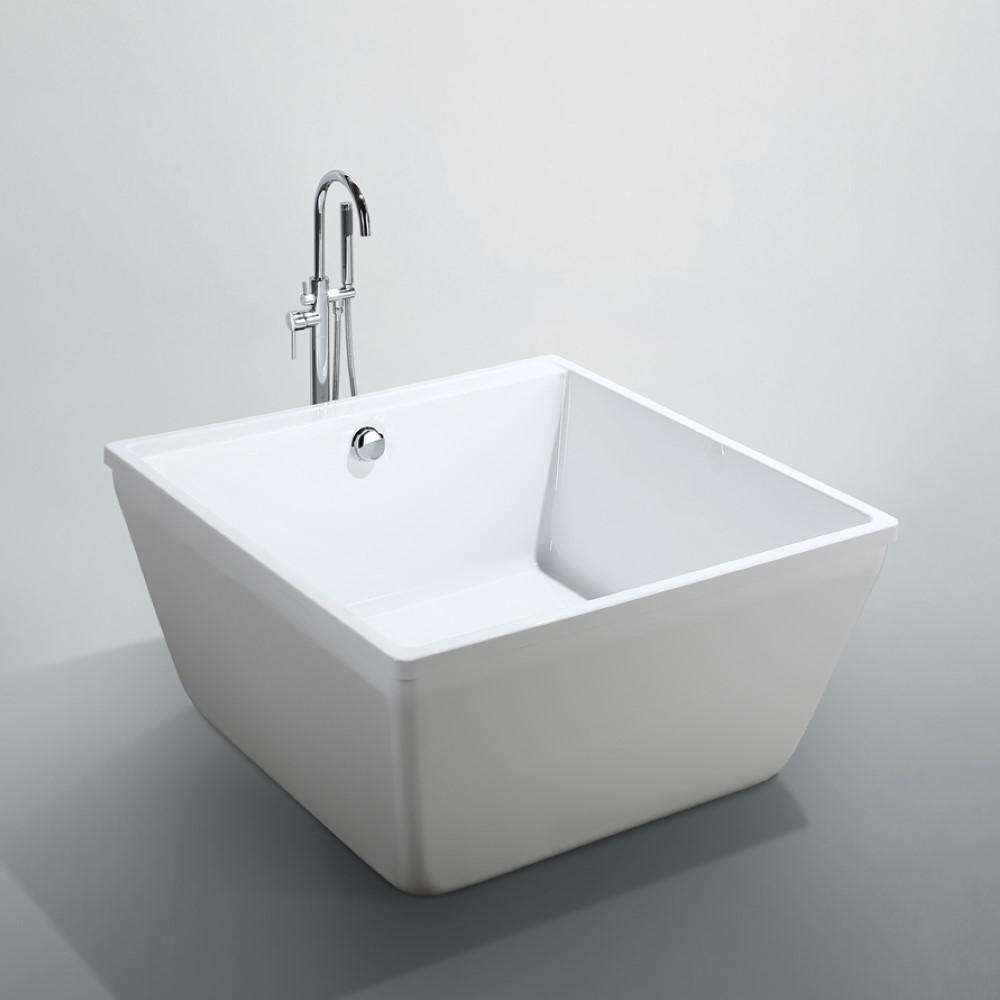 Bologna 47 inch Freestanding Bathtub in Glossy White. Picture 4