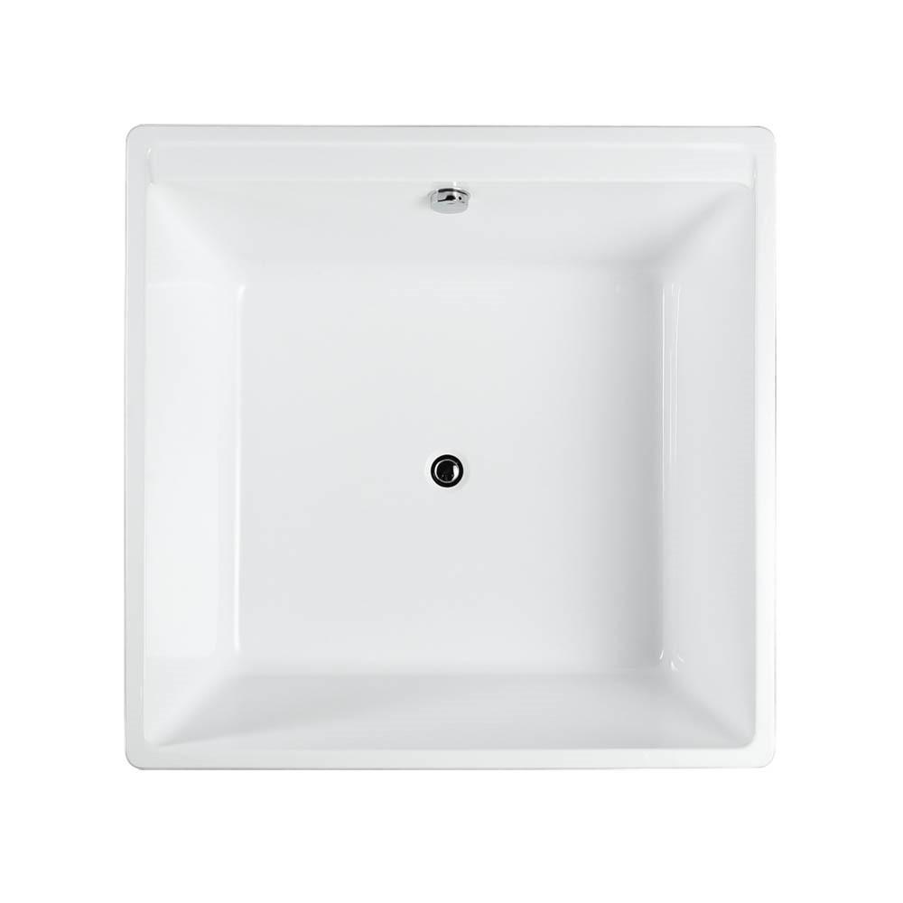 Bologna 47 inch Freestanding Bathtub in Glossy White. Picture 5