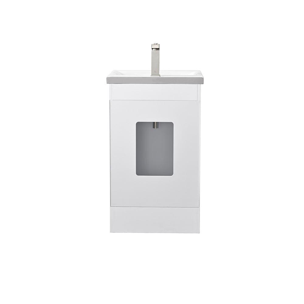 20 in. Single Sink Vanity in White Finish with White Ceramic Sink Top. Picture 3