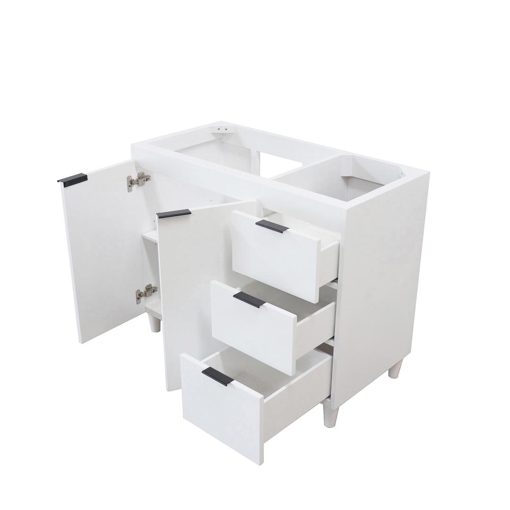 38.5 in. Single Sink Vanity in White - Cabinet Only. Picture 11