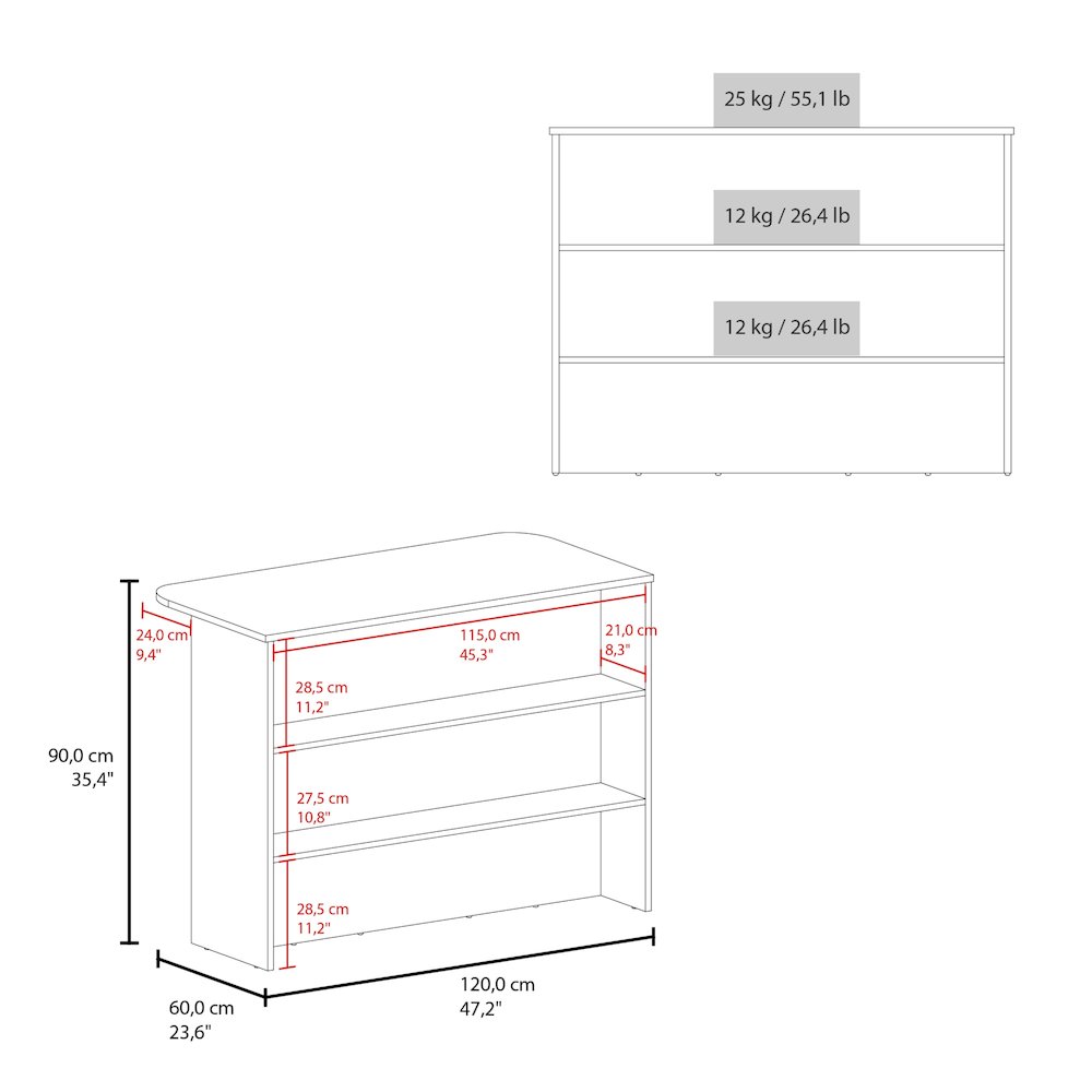 Central  kitchen island with modern design, ample storage space Wenge and white. Picture 6