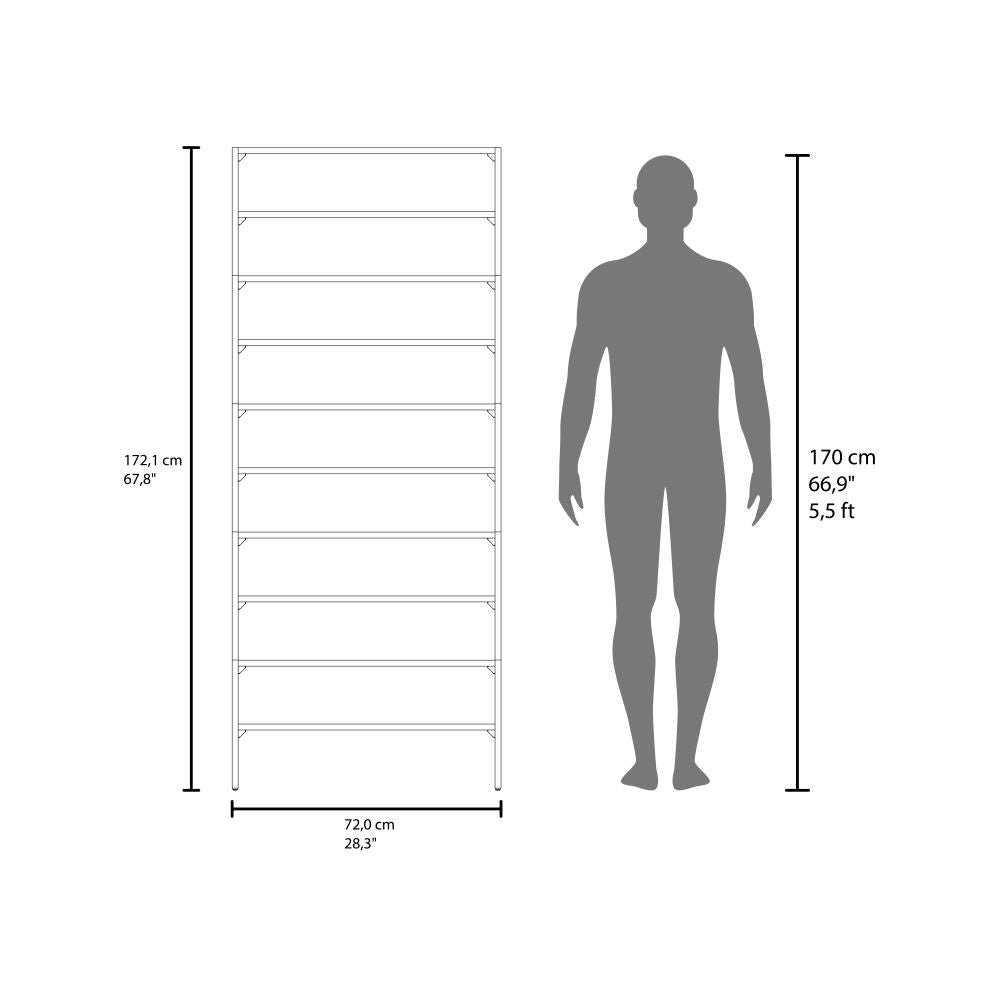 Orion Modern Shoe Rack Functional Design for Bedroom and Entryway, Natural Oak. Picture 5
