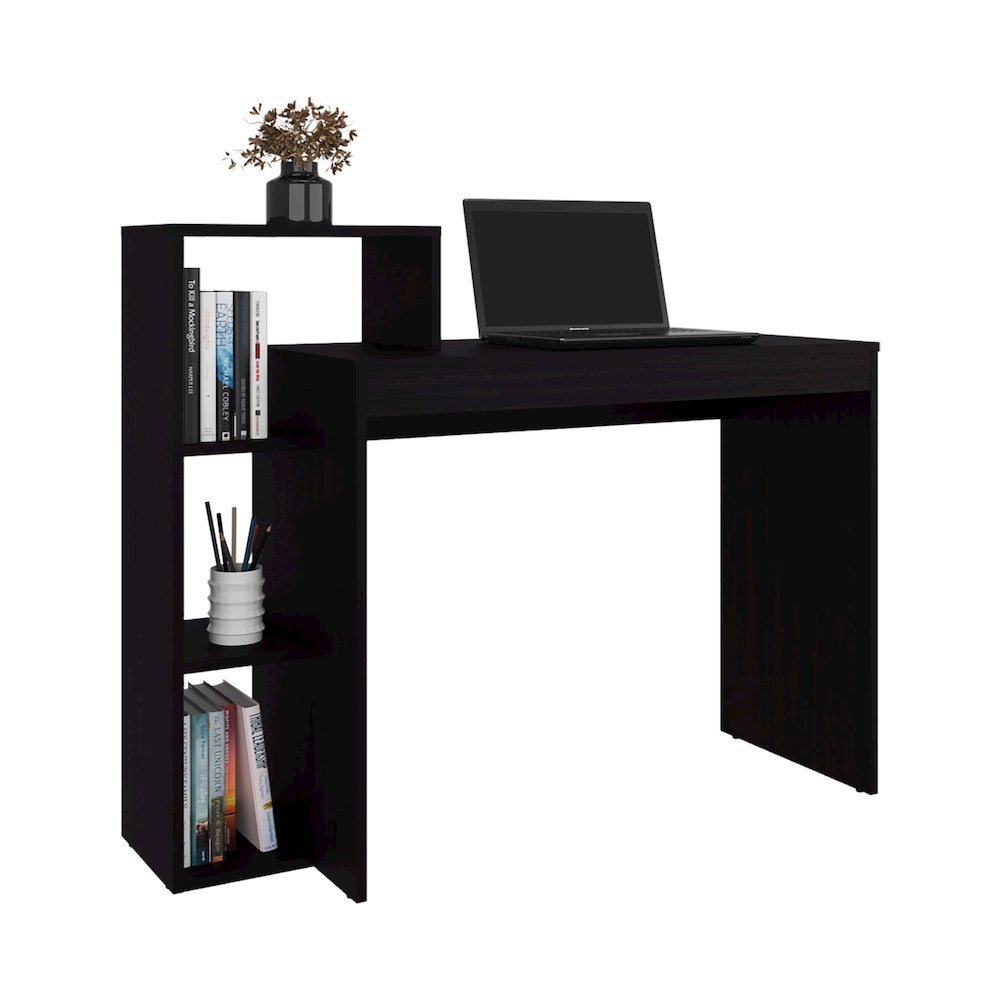 FM FURNITURE Salomé Computer Desk with Open Storage, Wenge. Picture 4