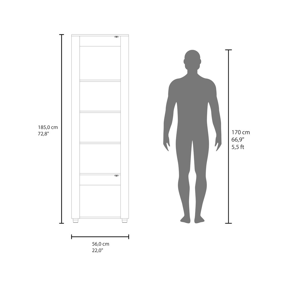 Liora Vertical Cabinet with Doors for Practical Home Organization. Picture 7
