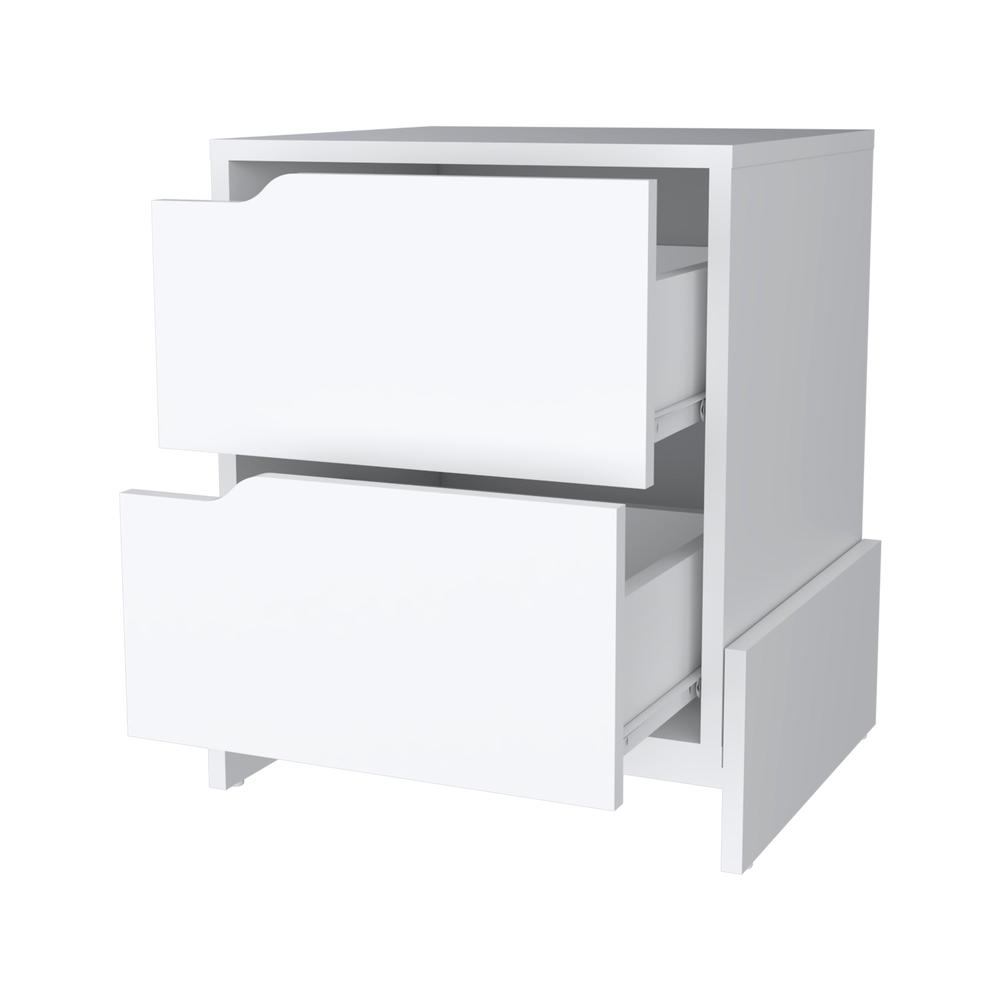 Lovell Nightstand with Sturdy Base and 2-Drawers. Picture 5