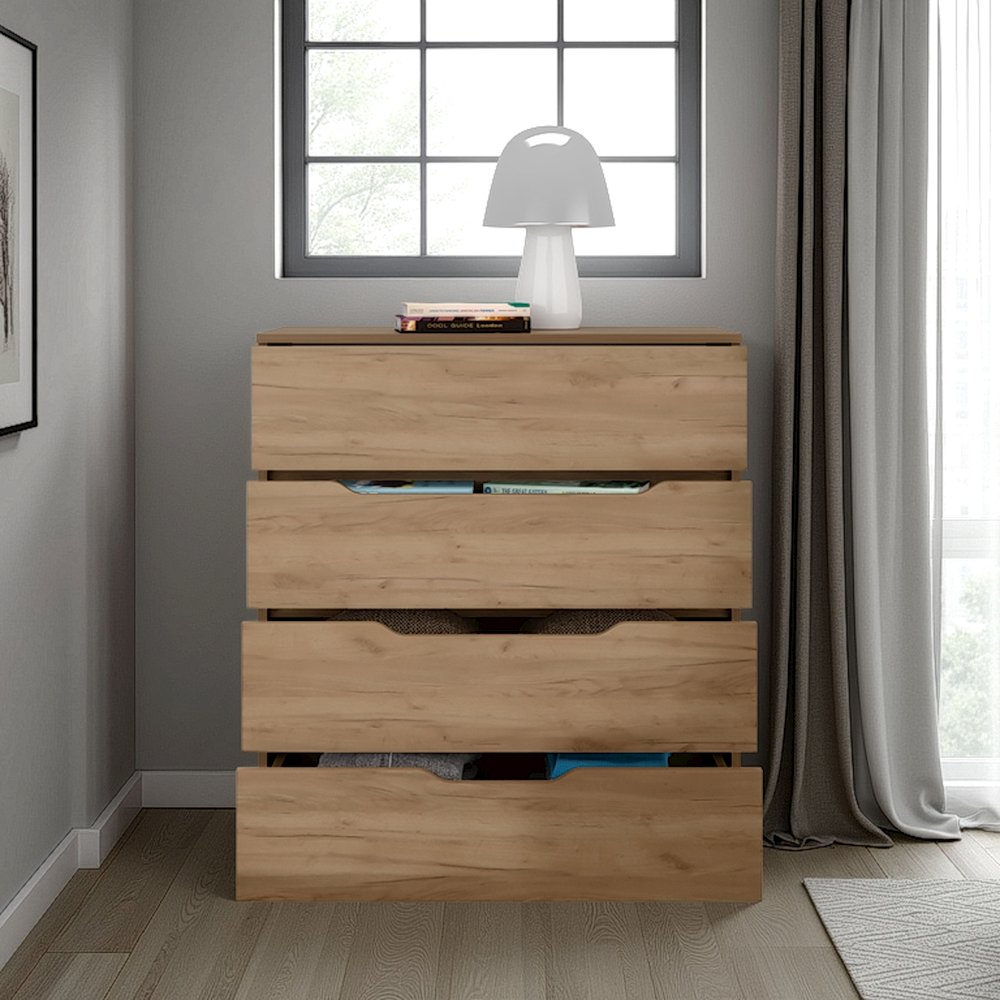 Bristol 4-Drawer Dresser, Natural Oak. Picture 4