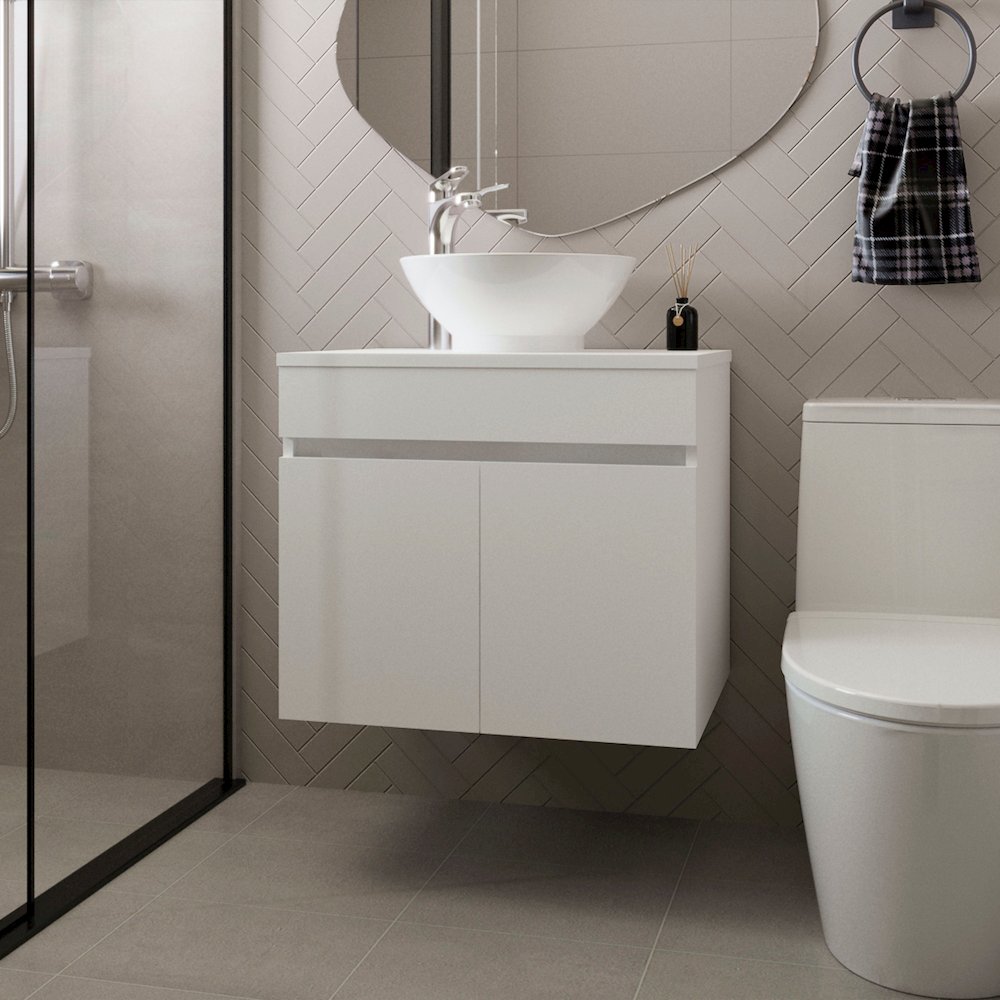 Sheridan Bathroom Vanity  with 2 Doors, White. Picture 4