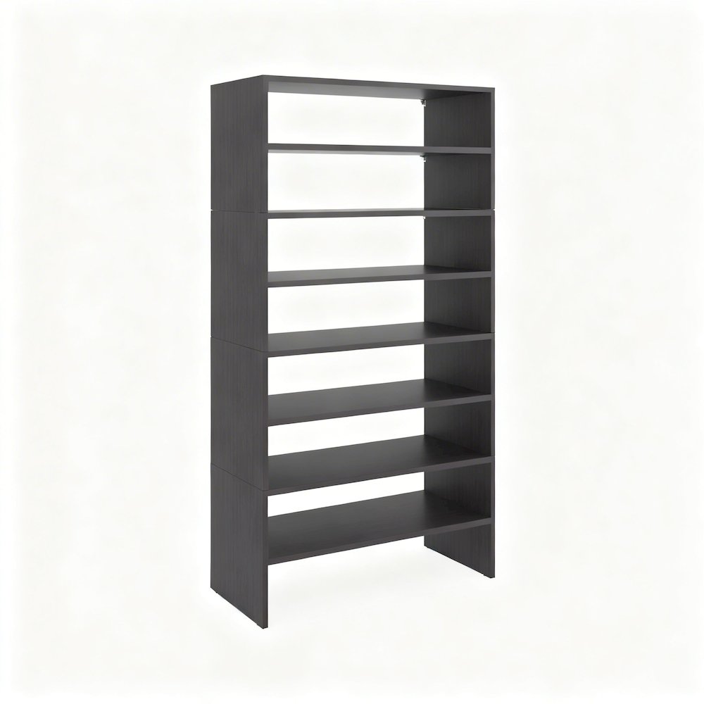 Houston Modern Shoe Rack Stylish Design for Bedroom and Hallway, Wengue. Picture 1