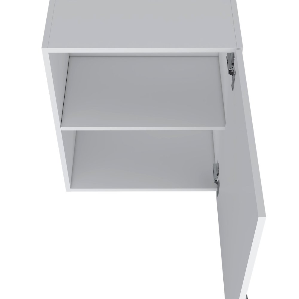 So- Hi Wall Cabinet in melamine with one door,white. Picture 4