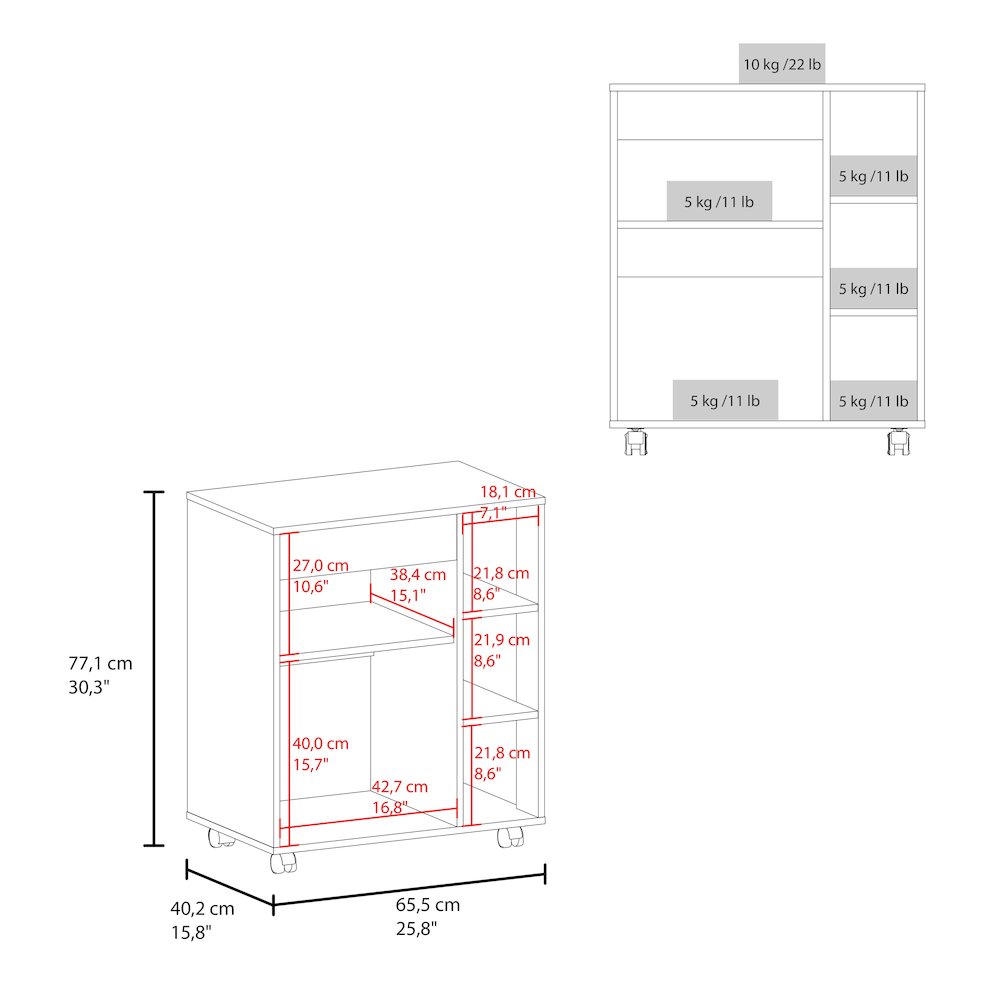Space-Saving Microwave Cart Cabinet,Storage, Microwave Stand, and Rolling Wheels. Picture 3