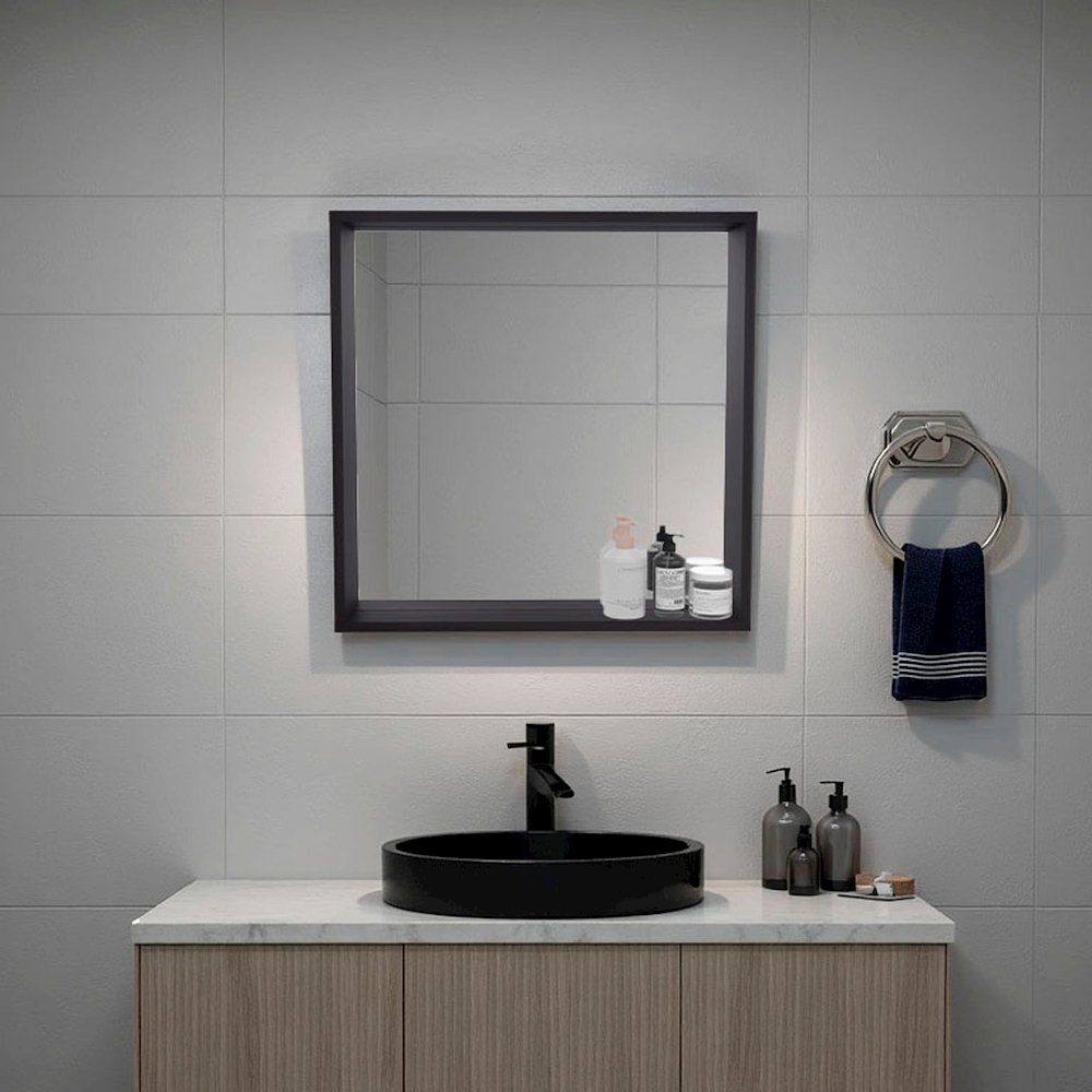 Porta Wall Mounted Bathroom Mirror Cabinet with Storage, White. Picture 2