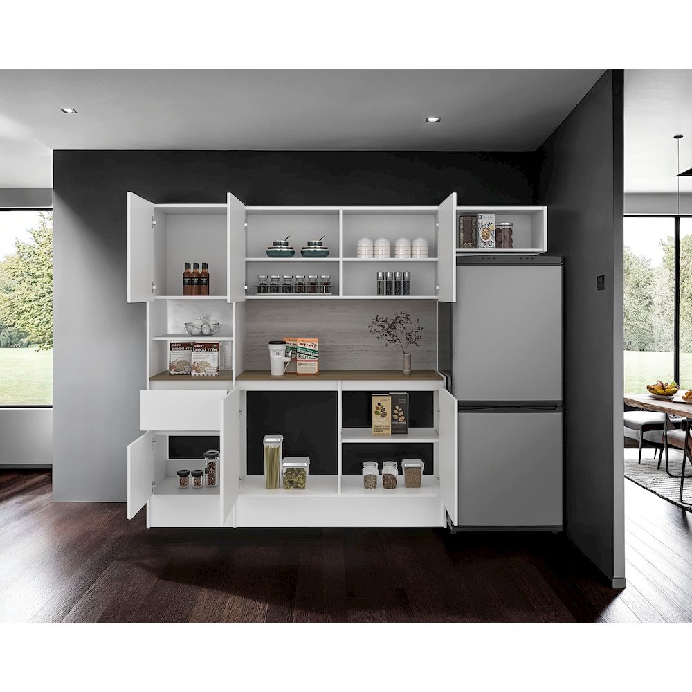 San Francisco DALI Kitchen Cabinet Set with Storage and Open Compartments. Picture 4