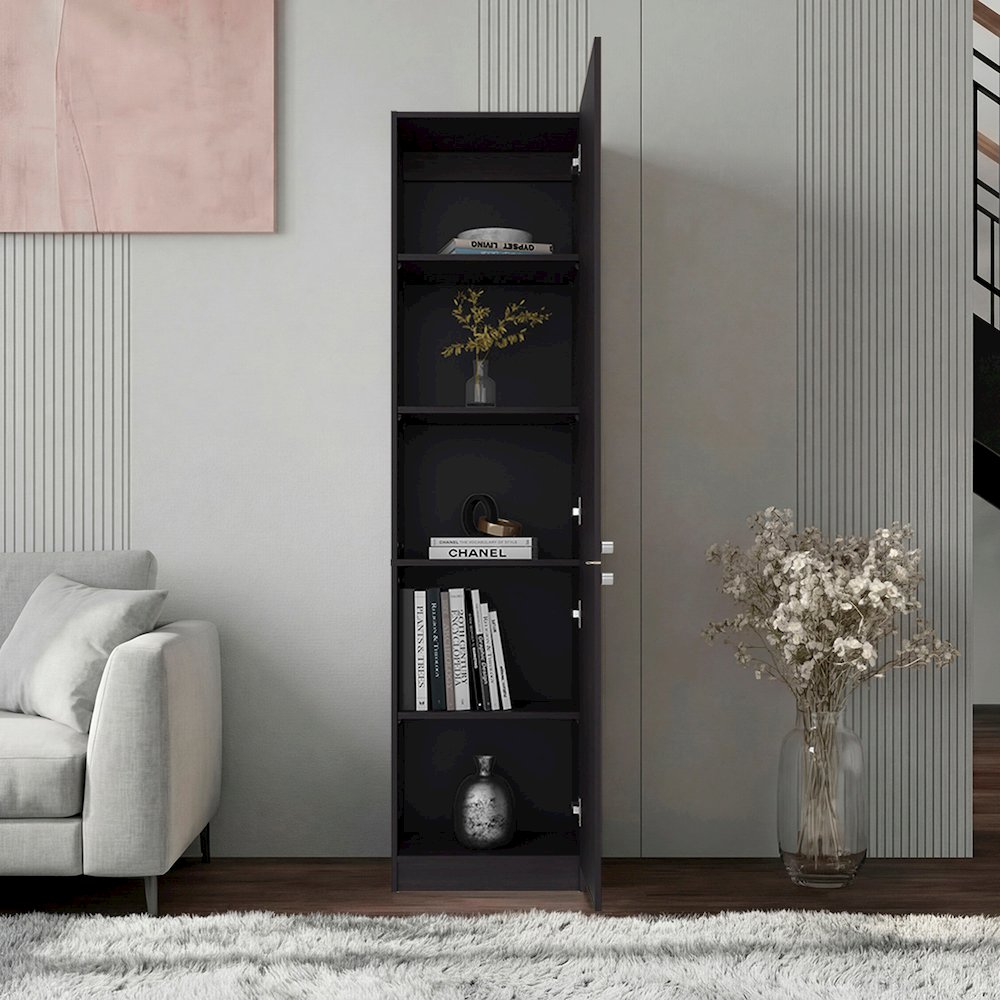 Storage Cabinet with 5 Shelves for Books and Decorative Items, Modern Design. Picture 2
