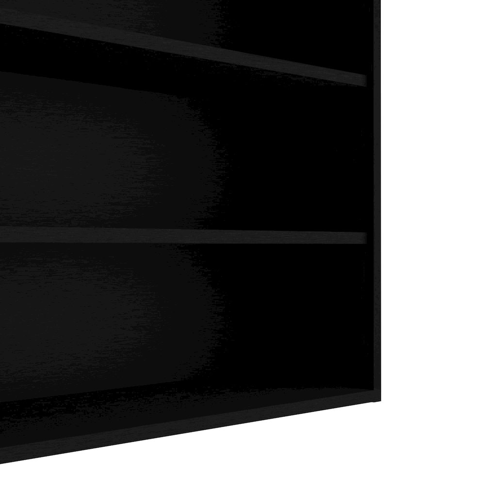 Chinle Wall Cabinet in Melamine with Open Storage, Wenge. Picture 6