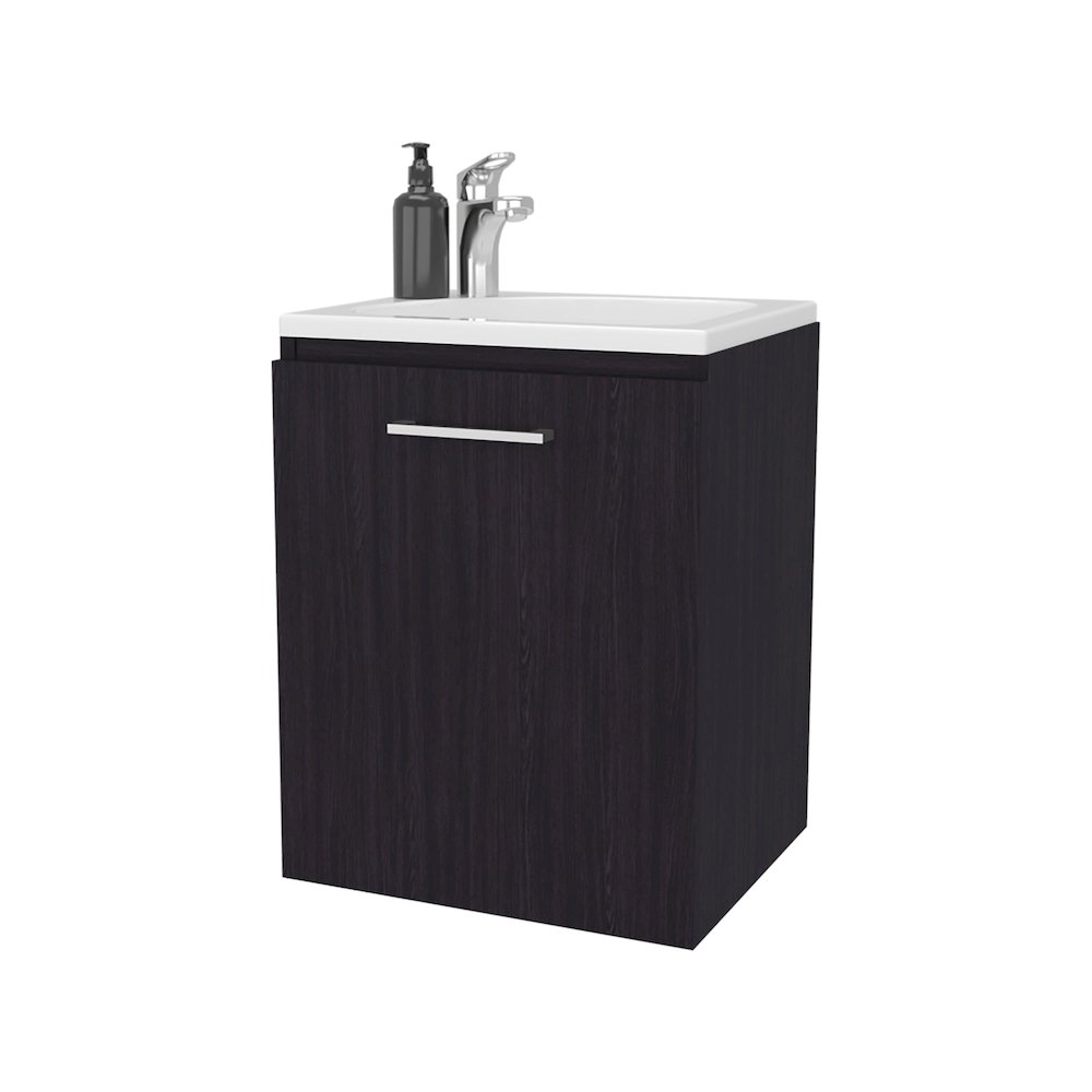 Haigleer Creek Bathroom Vanity with Integrated Sink and Faucet, Wengue. Picture 5