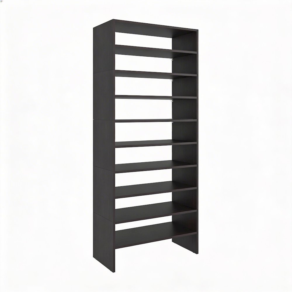 Houston Modern Shoe Rack Stylish Design for Bedroom and Hallway, Wengue. Picture 1