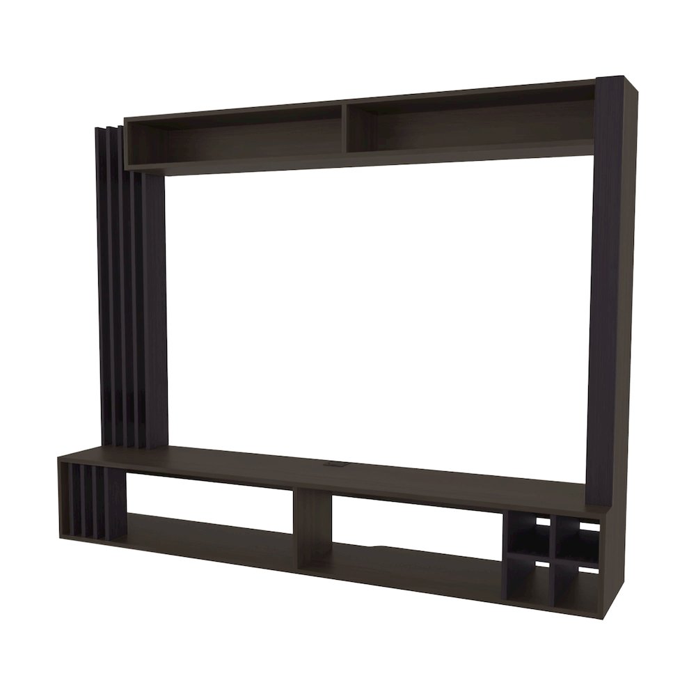 Franklin Entertainment Center with Open Storagand Storage Wine , Wenge. Picture 1