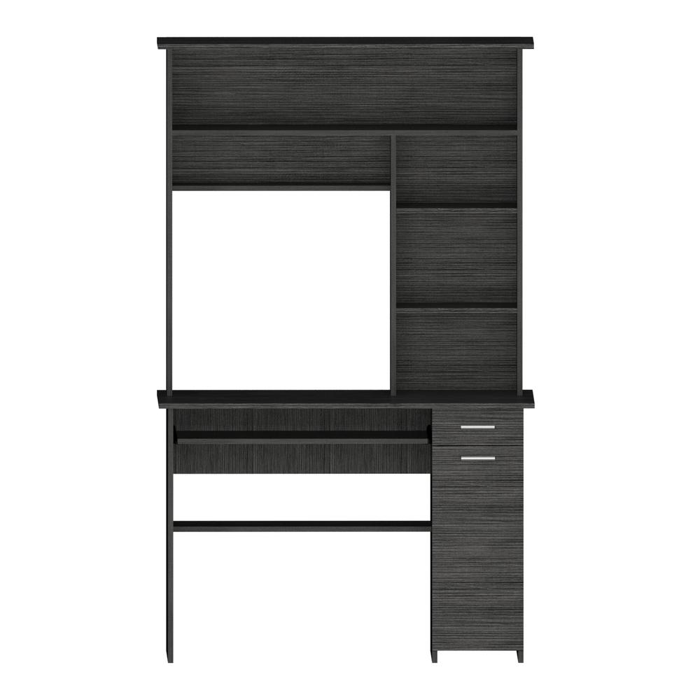 Weston 180 Two Computer Desk with Hutch. Picture 1