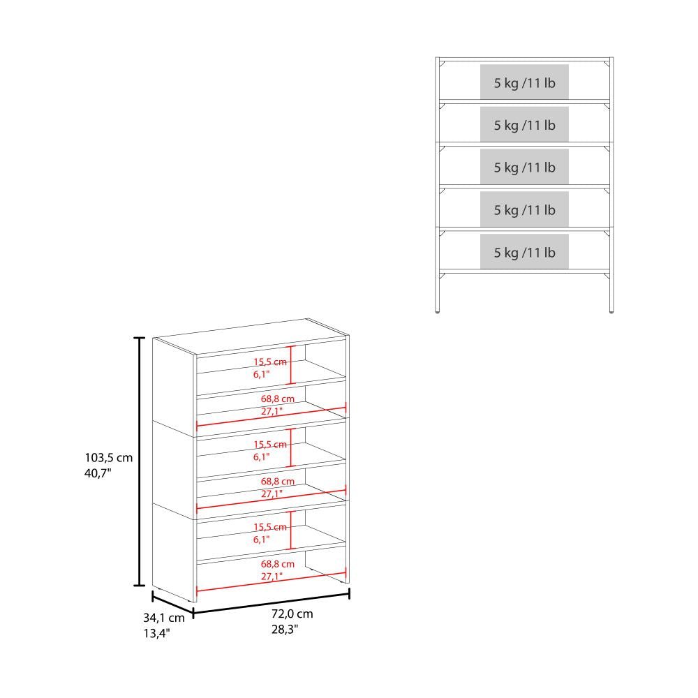 Orion Modern Shoe Rack Functional Design for Bedroom and Entryway, Natural Oak. Picture 3