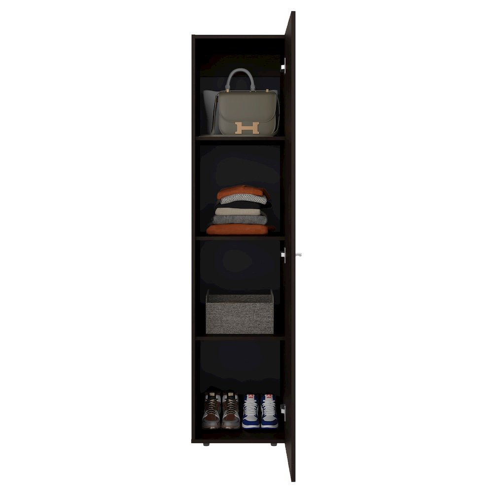 Storage Cabinet with 4 Shelves for Clothes and Accessories, Modern Design. Picture 5