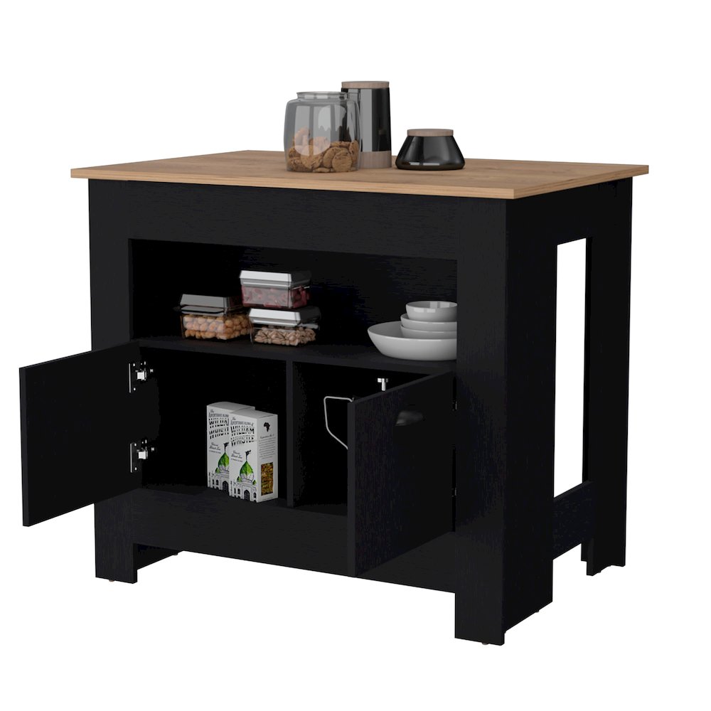Theba Kitchen Island, whit 2 doors, 3 shelves. Picture 3