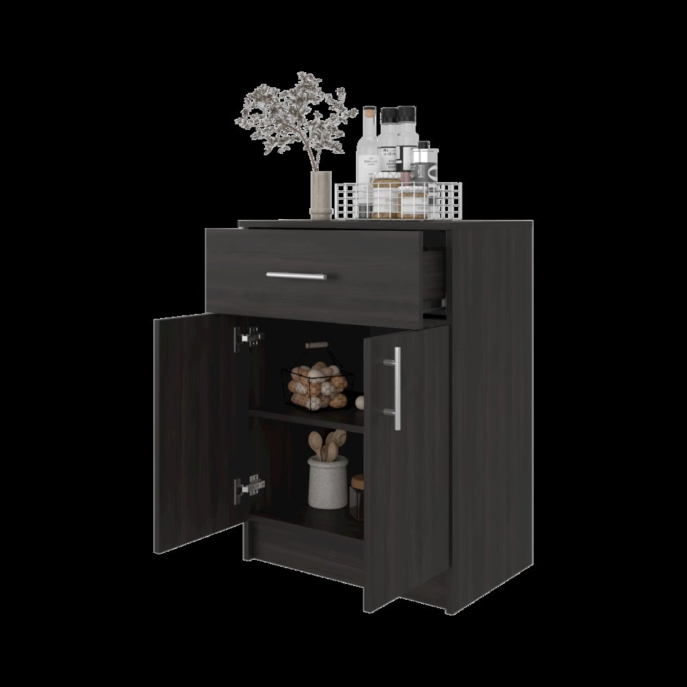 Cope kitchen Pantry in melamine with 2 doors and 1 drawer. Picture 4