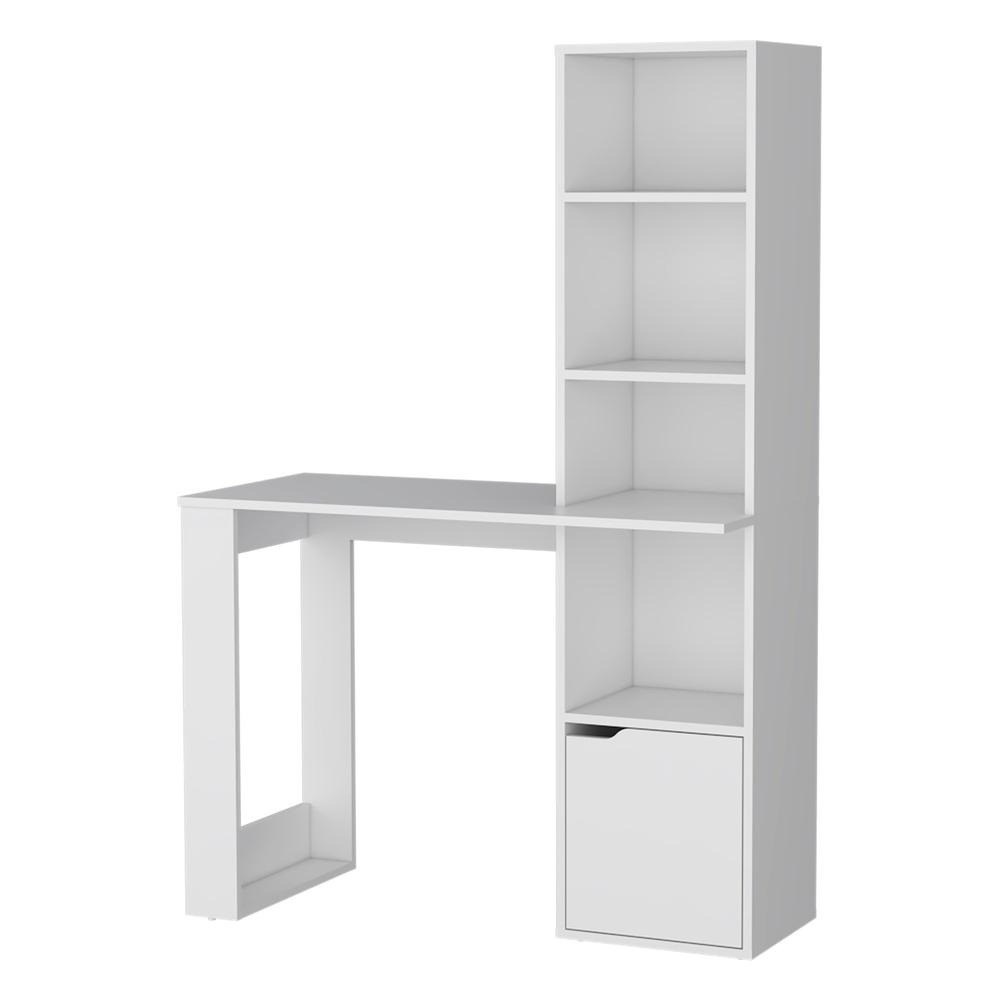 Anson Computer Desk with 4-Tier Bookcase and 1-Door Cabinet. Picture 1