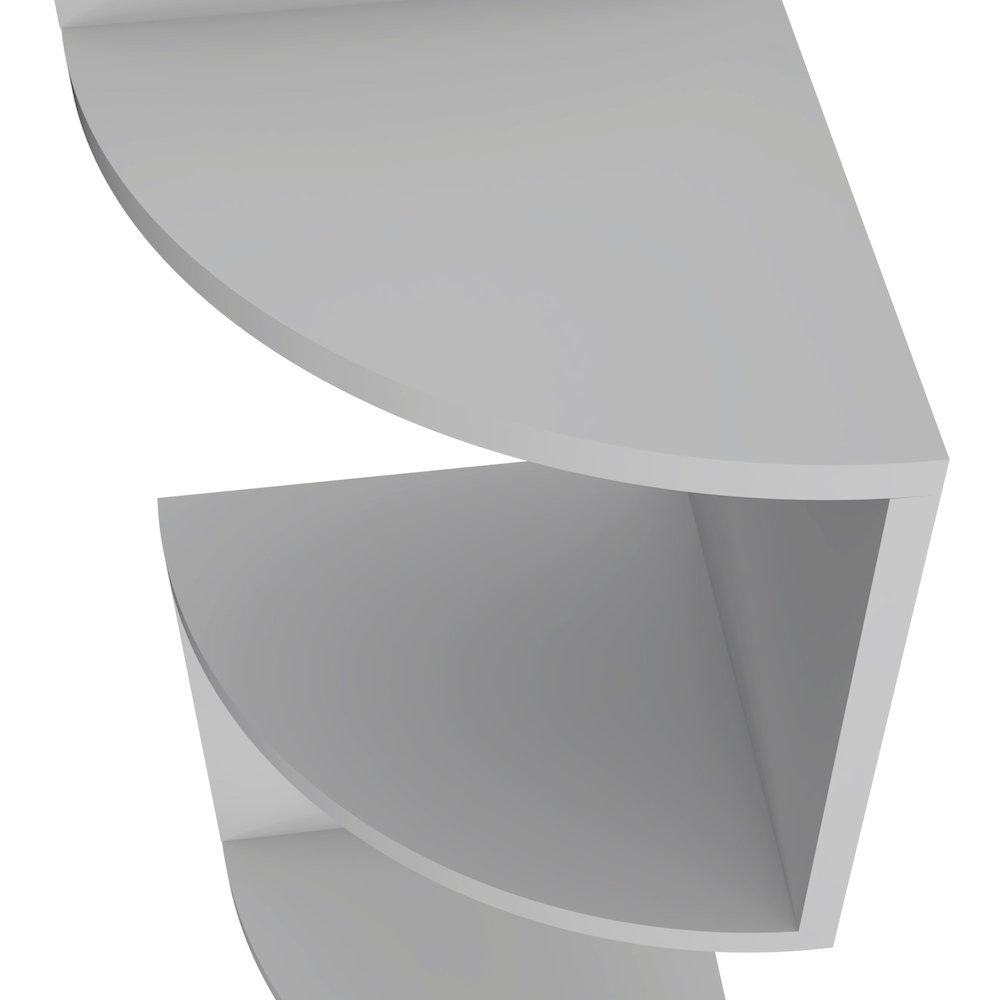 Rosebud Corner Floating Shelf: Modern Full-Wall 4-Shelf Unit. Picture 4