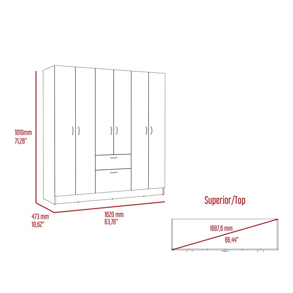Guajira Six Door Armoire. Picture 5
