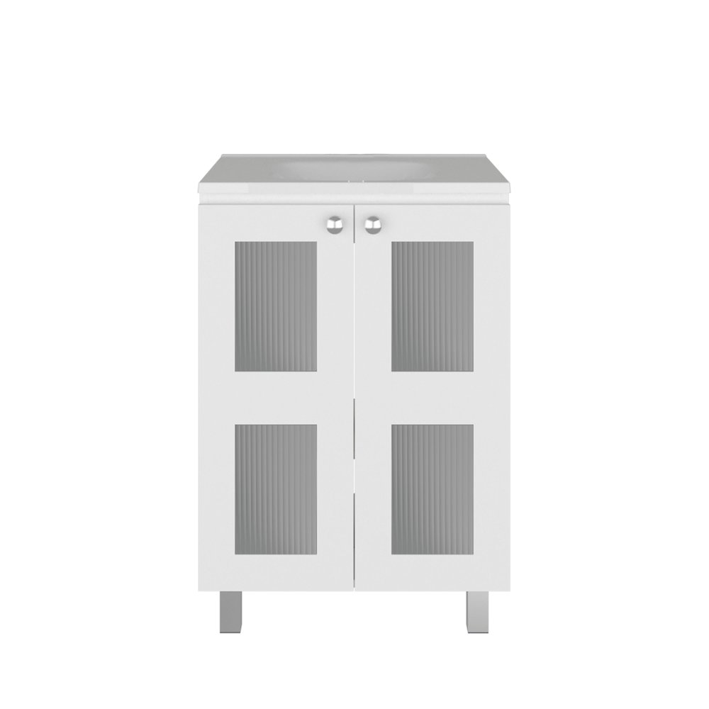 San Diego Two-Door Bathroom Cabinet with Internal Shelves for Efficient Storage. Picture 1